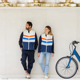 Veste réfléchissante sans manches unisexe en polyester recyclé